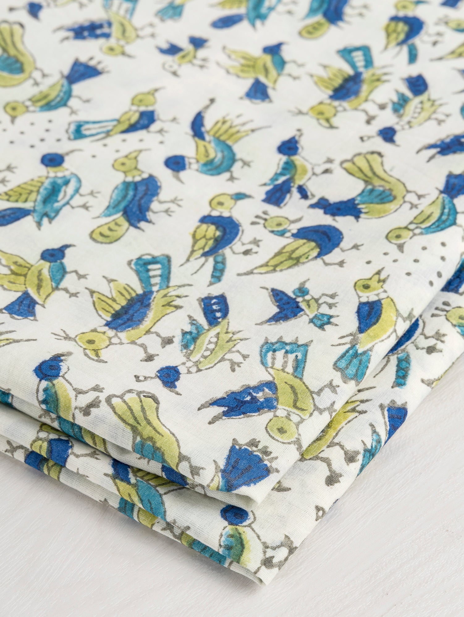 F-COT351-001-Bird-Block-Print-Cotton-Voile-Blue- Green-Off-White-Core-Fabrics-fold.JPG