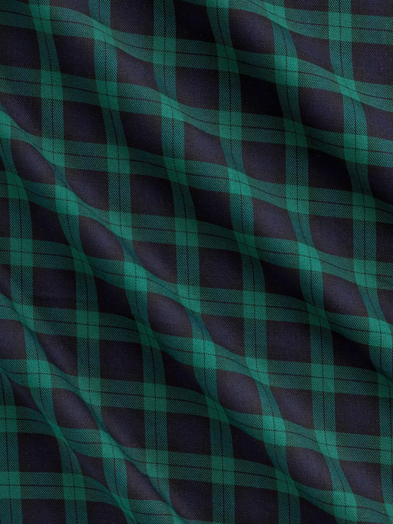 F-COT403-Black-Watch-Tartan-Japanese-Cotton-Twill-Navy-and-Green-Core-Fabrics-scrunched.webp