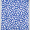 Imprimé Blueberry Blowup en coton biologique et lin - Blanc + Bleu Violet