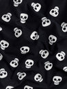 F-COT422 - Bone Chillin Skull Print Cotton Flannel Deadstock - Black + White - Core Fabrics- scrunched.JPG