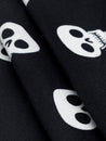F-COT422 - Bone Chillin Skull Print Cotton Flannel Deadstock - Black + White - Core Fabrics- fold.JPG
