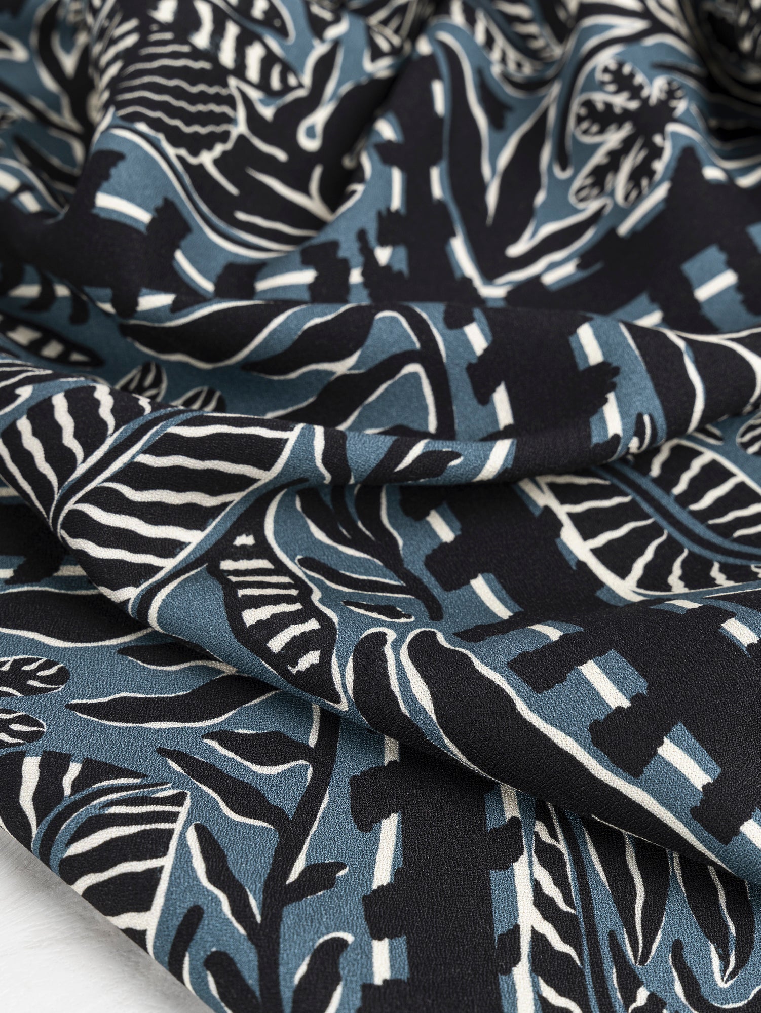 F-VIS238-Botanical-Tile-Print-Ecovero-Viscose-Black-Teal-and-Cream-Core-Fabrics-scrunched.JPG