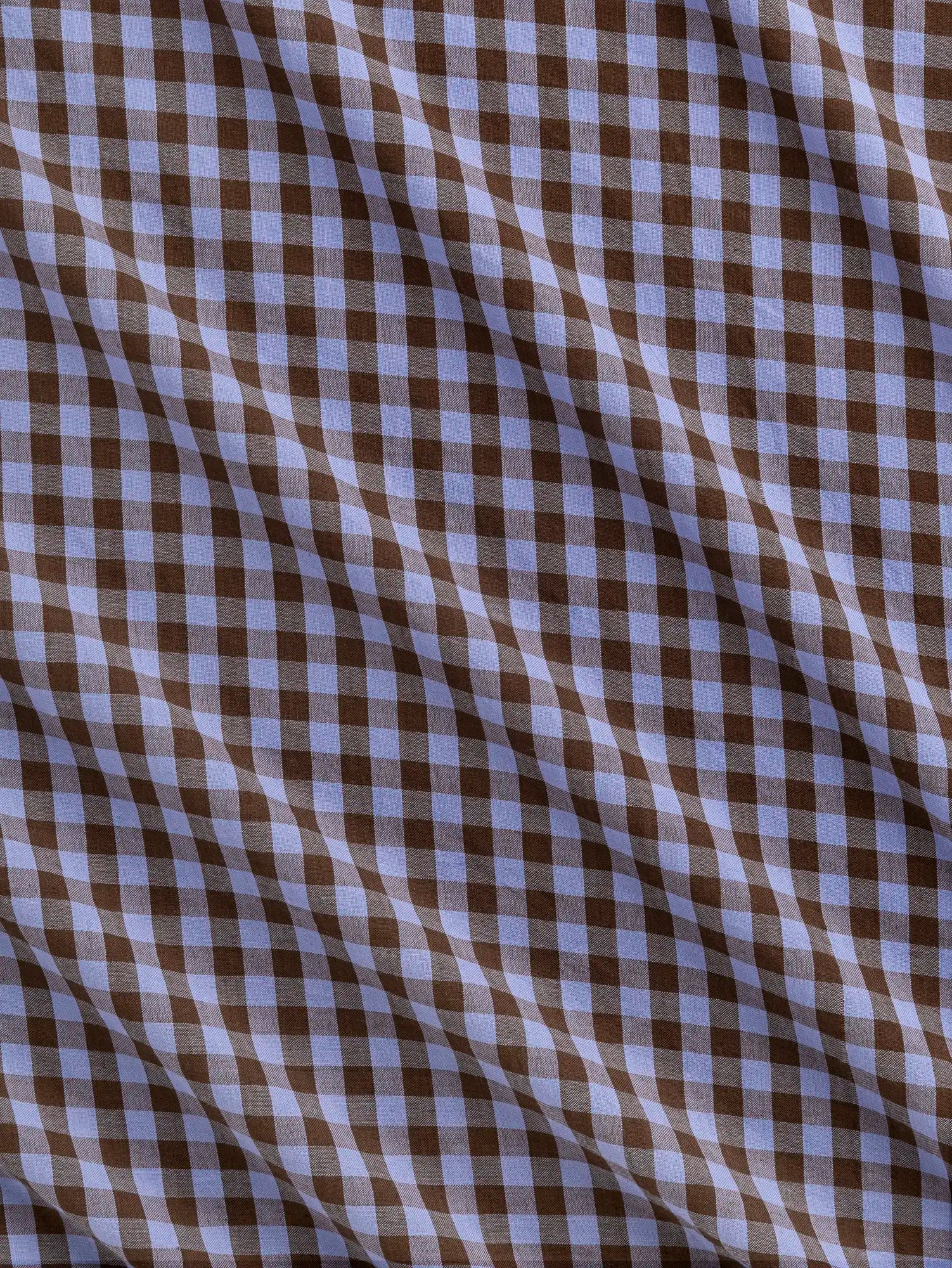 F-COT372-004-Brownie-Handwoven-Gingham-Cotton-Chocolate-and-Cornflower-Core-Fabrics-scrunched.webp