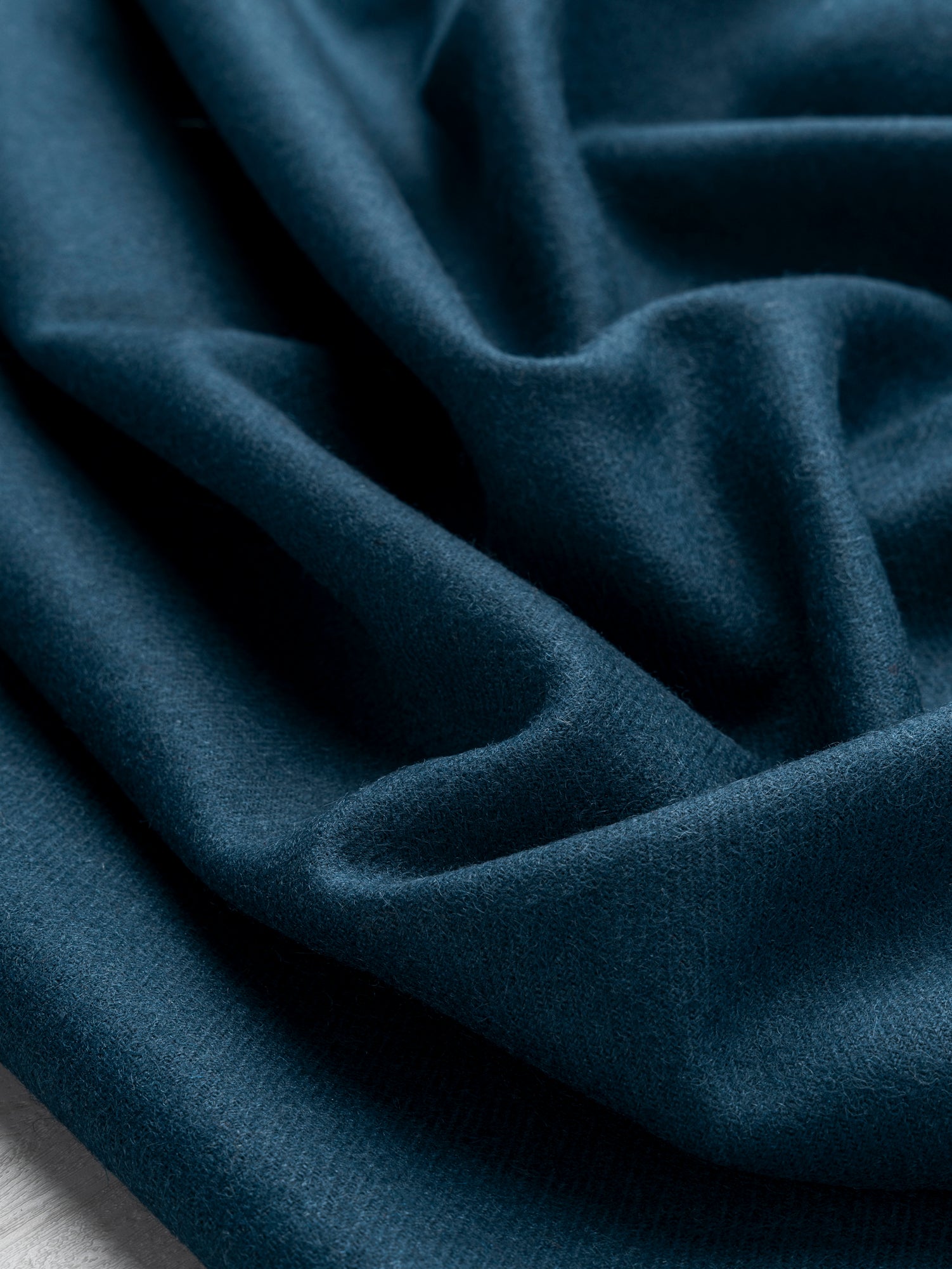 F-WOL132-Brushed-Melton-Wool-Blend-Deadstock-Dark-Teal-Core-Fabrics-scrunched.JPG