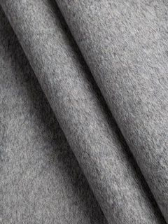 Brushed Melton Wool Blend Deadstock - Grey
