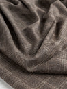 F-DEA080-Brushed-Wool-Acrylic-Plaid-Suiting-Deadstock-Chocolate-Orange-and-Grey-Core-Fabrics-scrunched-2.JPG