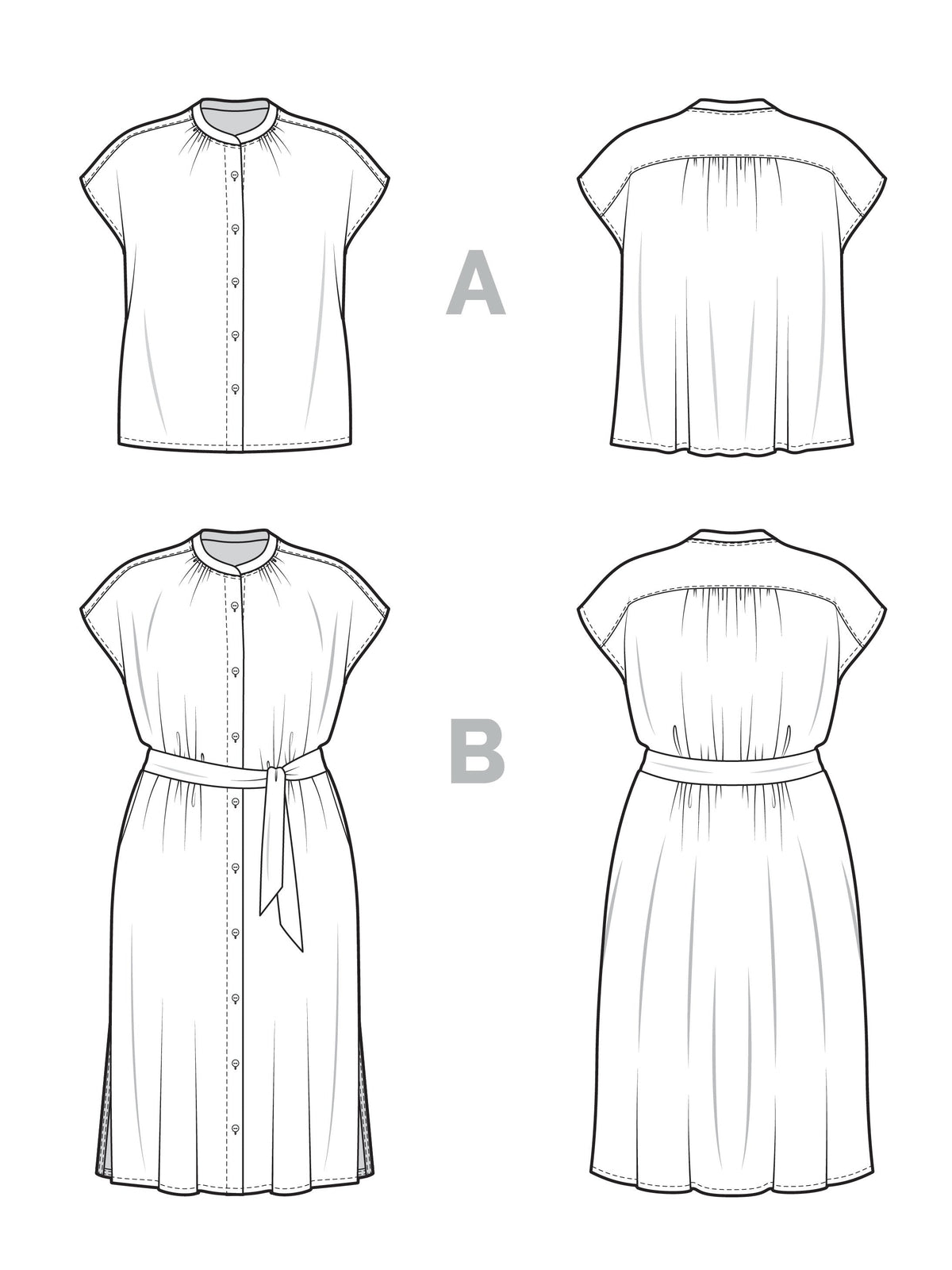 Periwinkle Shirt and Shirtdress Pattern | Closet Core Crew