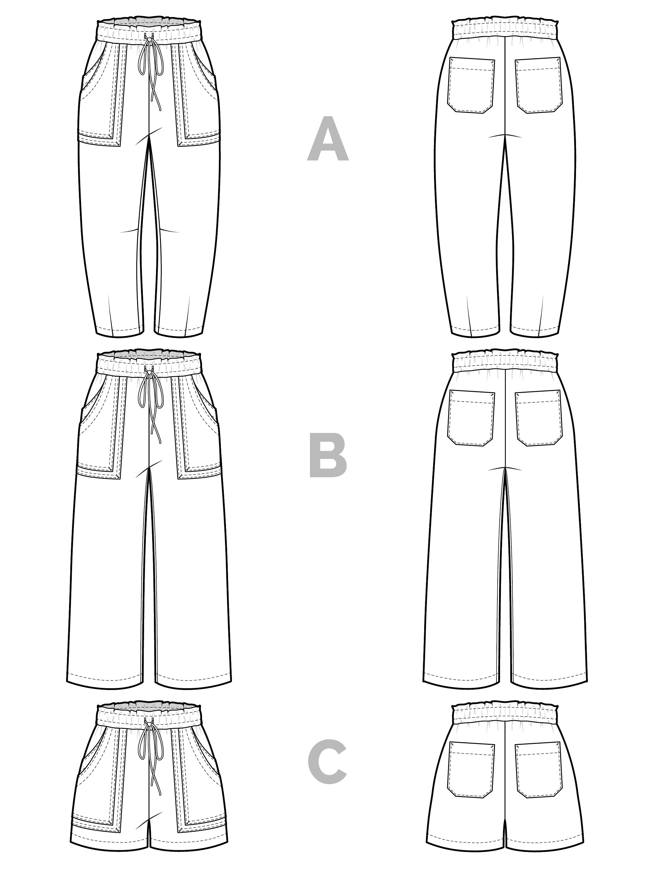 Sepia Pants + Shorts Pattern