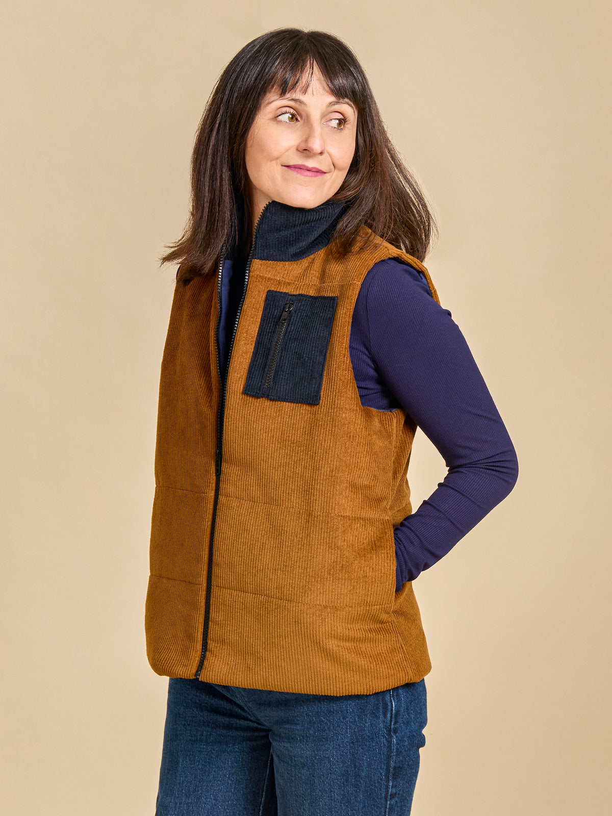 Core Boréal Vest Kit | Caramel Non Stretch 8 Wale Cotton Corduroy
