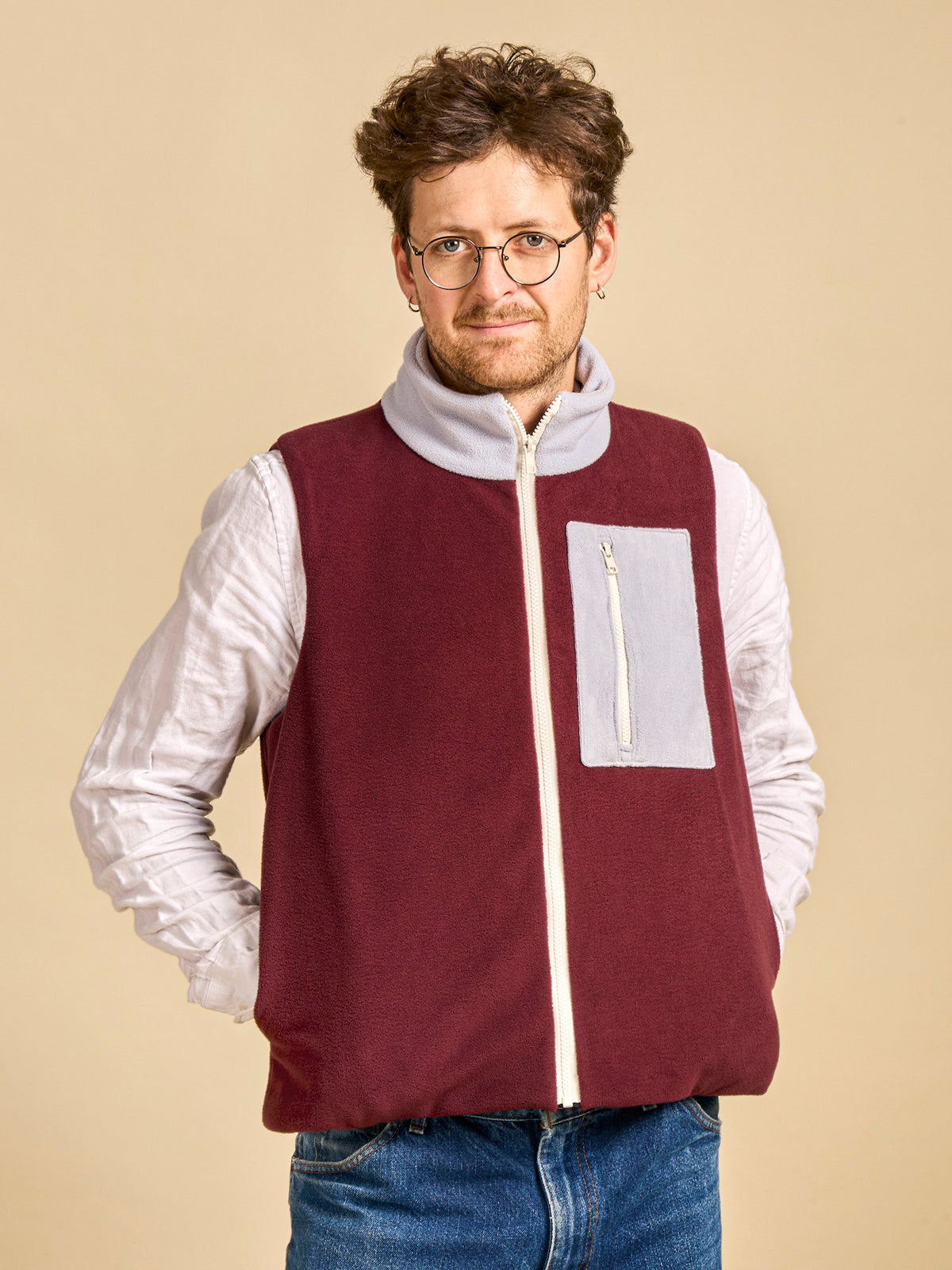 RPET Polar Fleece Deadstock - Bordeaux