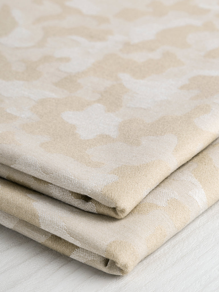 Camo Japanese Cotton Damask - Beige