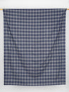 Check Cotton Flannel Twill - Navy + Grey | Core Fabrics