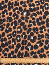 Cheetah Print Ecovero Viscose Challis Deadstock - Sienna + Black + Cream | Core Fabrics