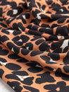 Cheetah Print Ecovero Viscose Challis Deadstock - Sienna + Black + Cream | Core Fabrics