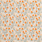 Jersey en coton à imprimé clémentines fin de rouleau - Avoine + Orange + Vert forêt