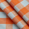 Creamsicle Coton vichy tissé à la main – menthe + orange