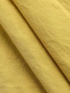 Crinkled Cotton Blend Broadcloth Deadstock - Mustard