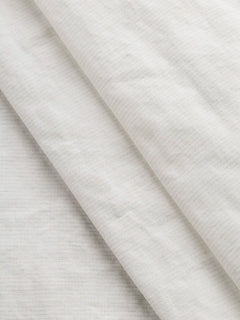 Crinkled Cotton Blend Broadcloth Deadstock - White