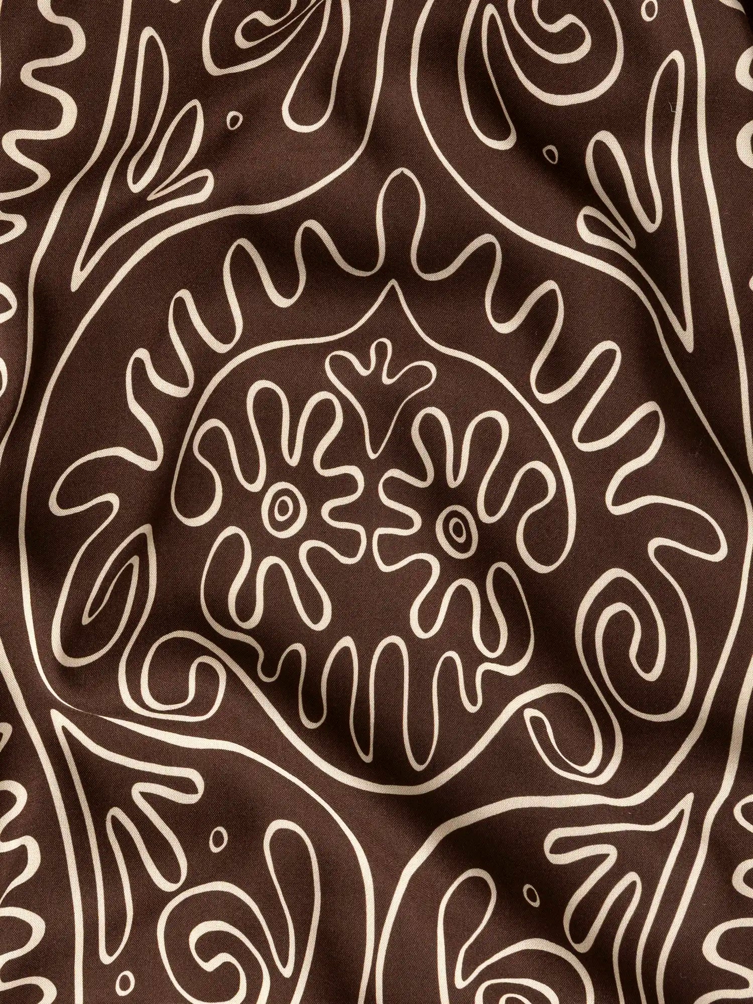 F-VIS302-Curly-Wurly-Print-Ecovero-Viscose-Chocolate-and-Cream-Core-Fabrics-scrunched.webp