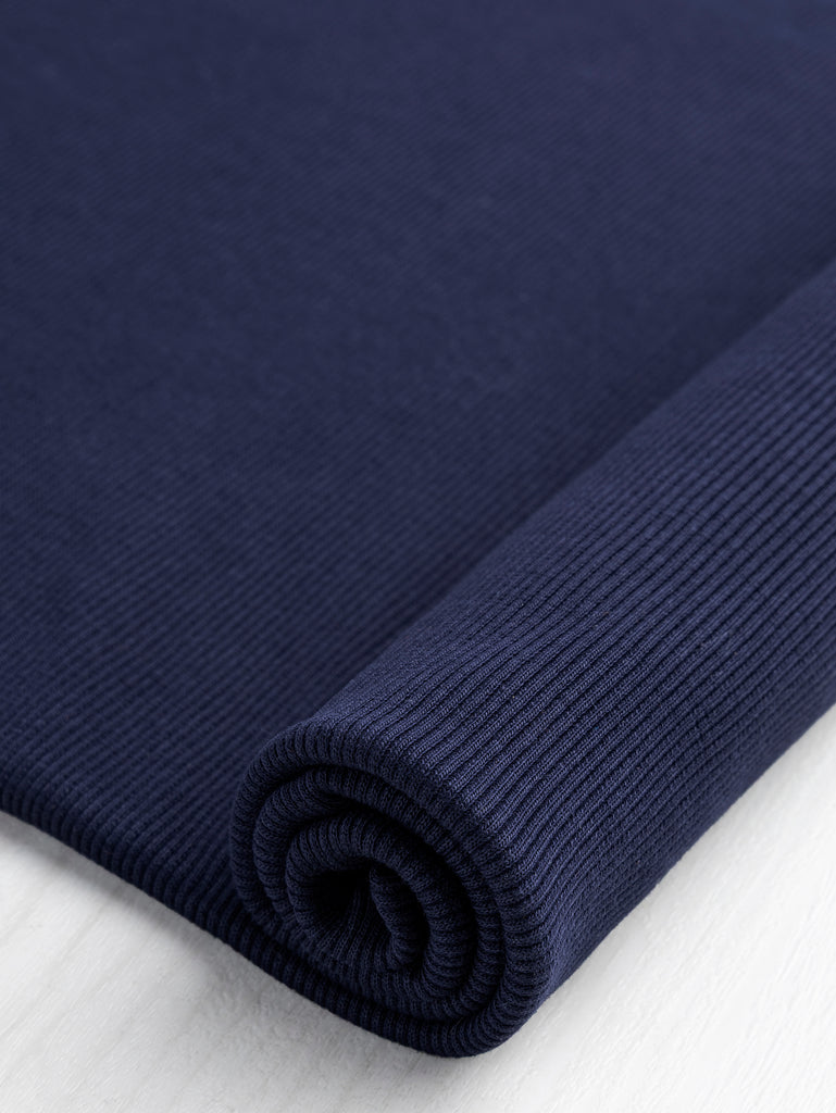 Custom Organic Cotton 2x1 Rib Knit - Indigo