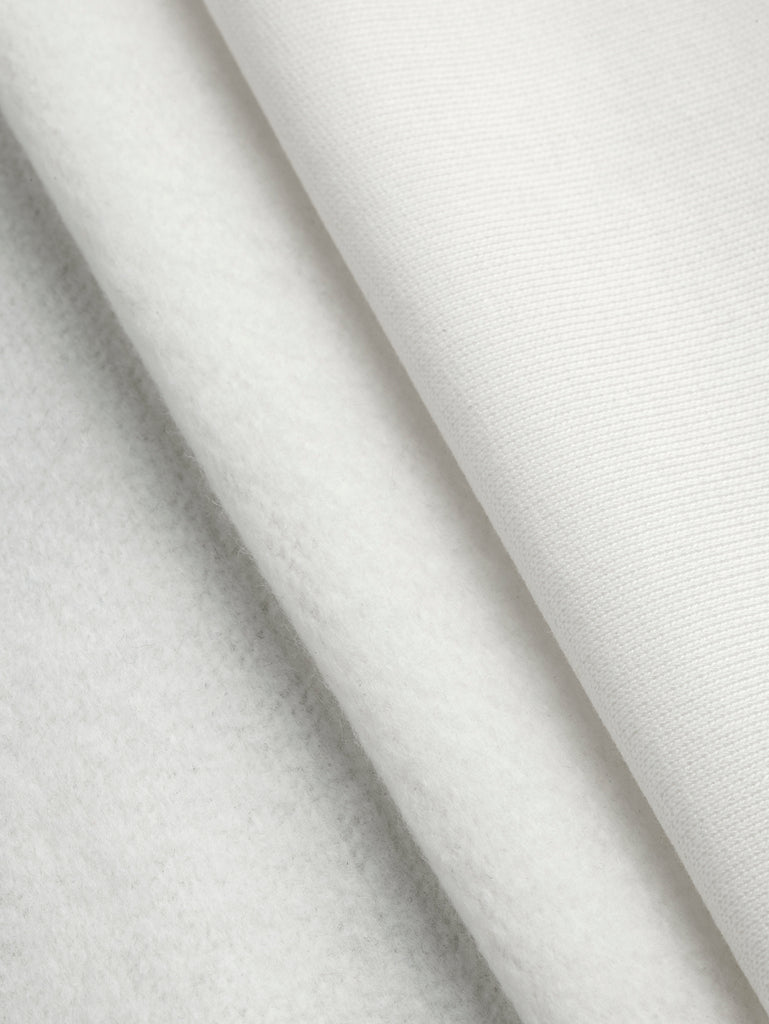 Custom Organic Cotton Fleece - White