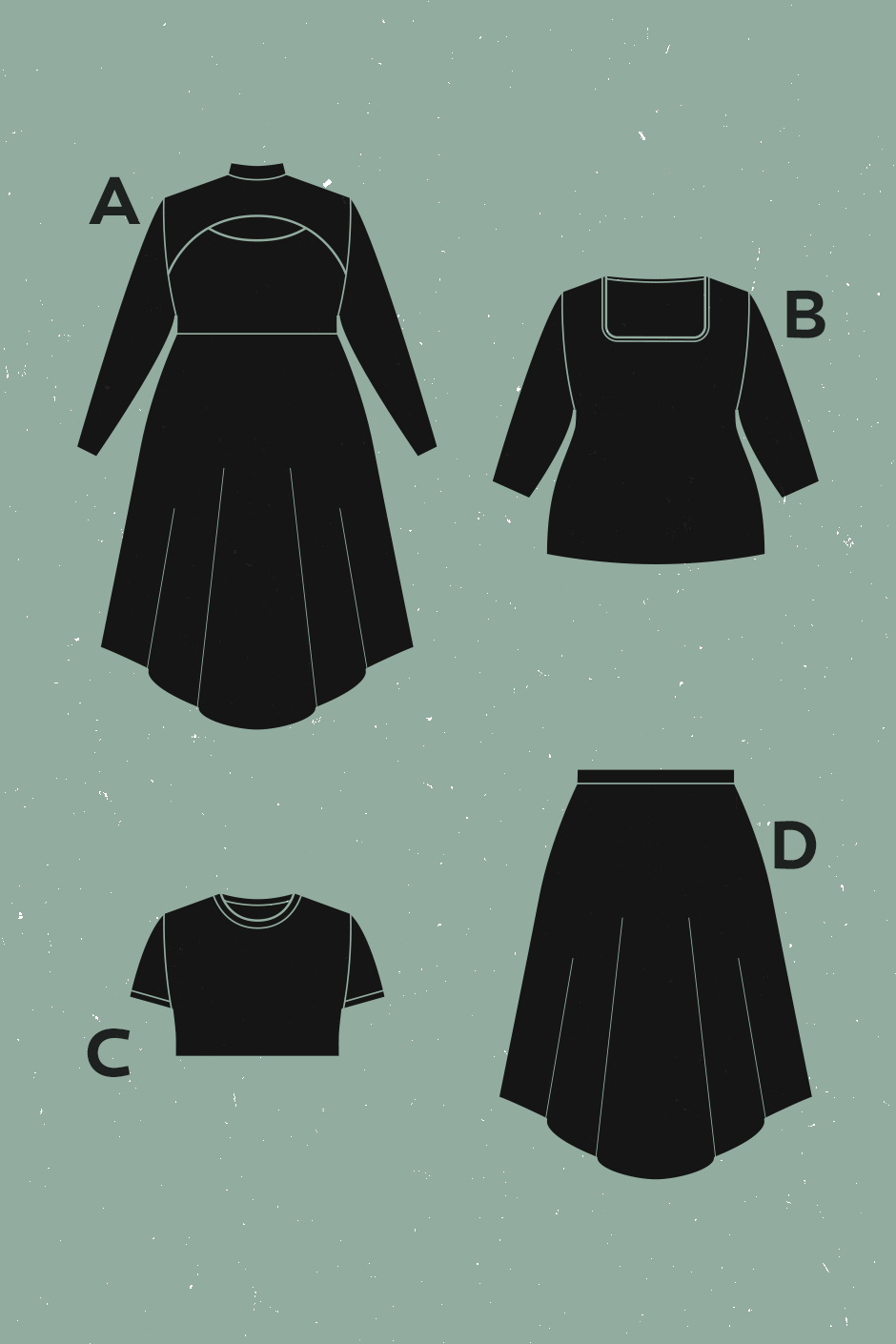 Orage Dress, Top + Skirt Pattern