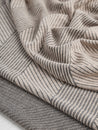 Diagonal Stretch Wide Rib Knit - Beige + Black | Core Fabrics