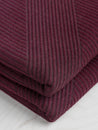 Diagonal Stretch Wide Rib Knit - Bordeaux + Black | Core Fabrics