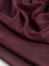 Diagonal Stretch Wide Rib Knit - Bordeaux + Black | Core Fabrics