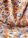 Ditzy Floral Print Cotton Poplin - Cobalt Blue + Orange + Olive | Core Fabrics