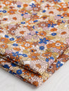 Ditzy Floral Print Cotton Poplin - Cobalt Blue + Orange + Olive | Core Fabrics
