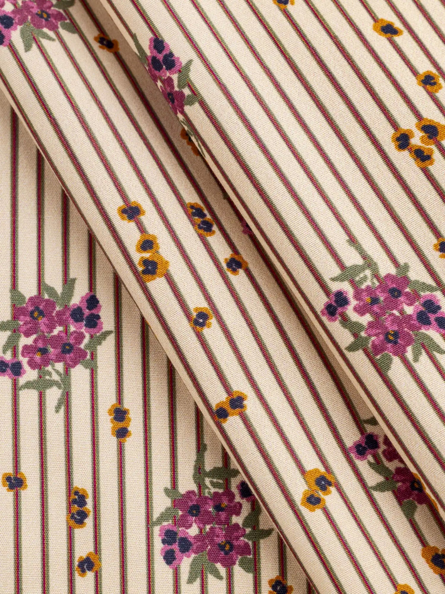 F-COT441-Ditzy-Floral-Stripe-Print-BCI-Cotton-Poplin-Beige-Brown-and-Purple-Core-Fabrics-fold.webp