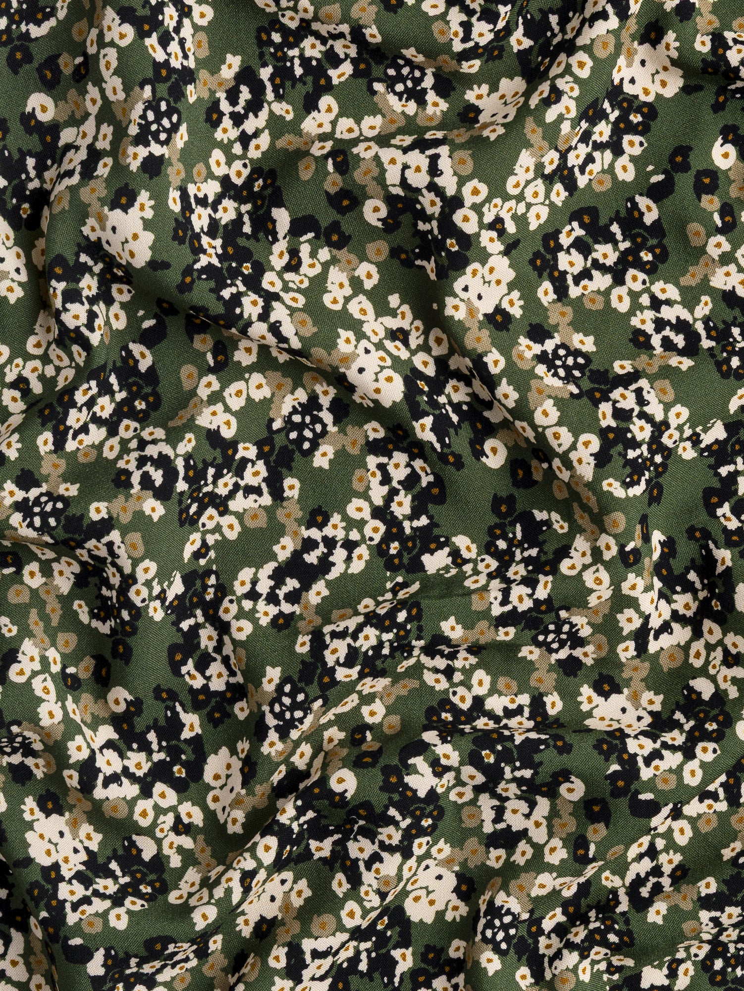 F-VIS262-Ditzy-Flower-Flicks-Print-Ecovero-Viscose-Dark-Olive-Cream-Black-Core-Fabrics-scrunched.JPG