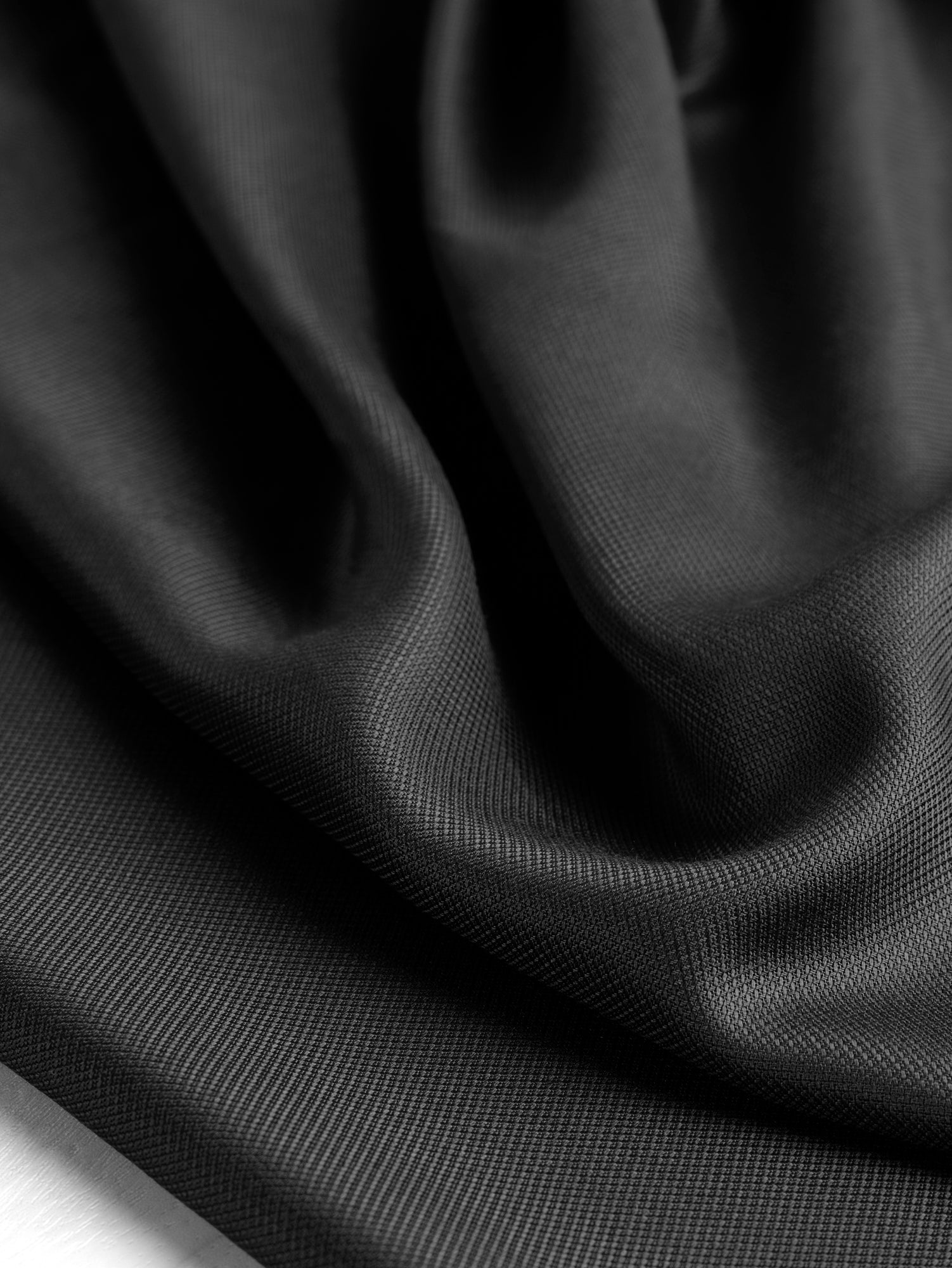 Drapey Dobby Textured Modal - Black | Core Fabrics