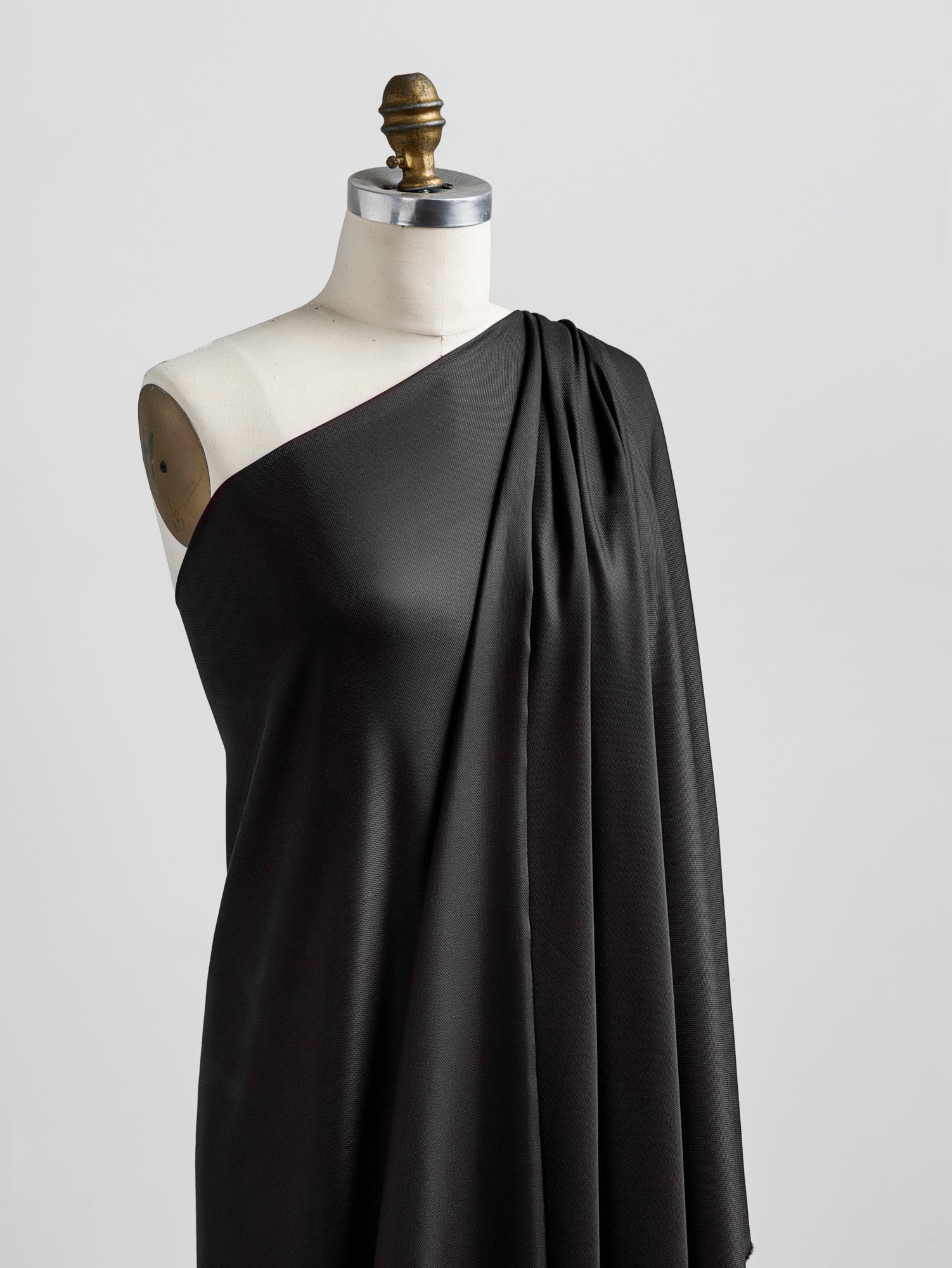 Drapey Dobby Textured Modal - Black | Core Fabrics