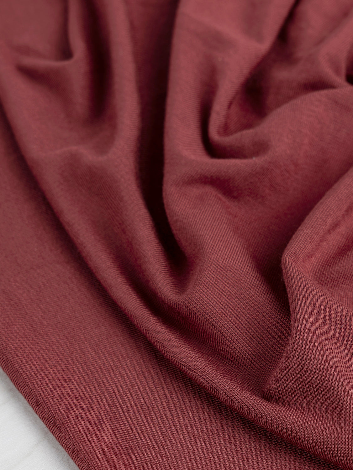 Drapey Tencel Modal Stretch Jersey Knit - Bordeaux | Core Fabrics