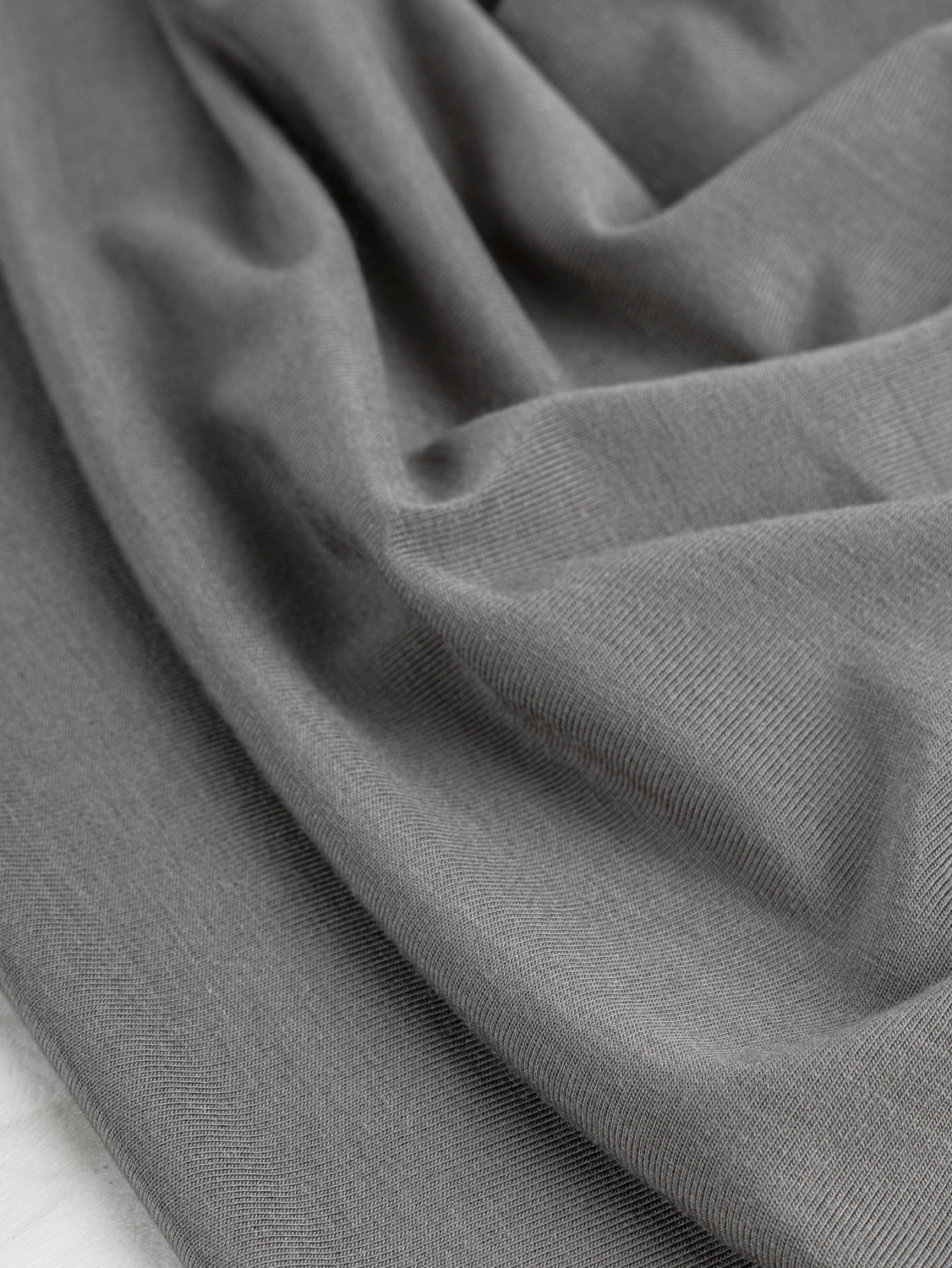 Drapey Tencel Modal Stretch Jersey Knit - Graphite | Core Fabrics
