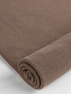 Maille côtelée 1x1 éco fin de rouleau - Marron