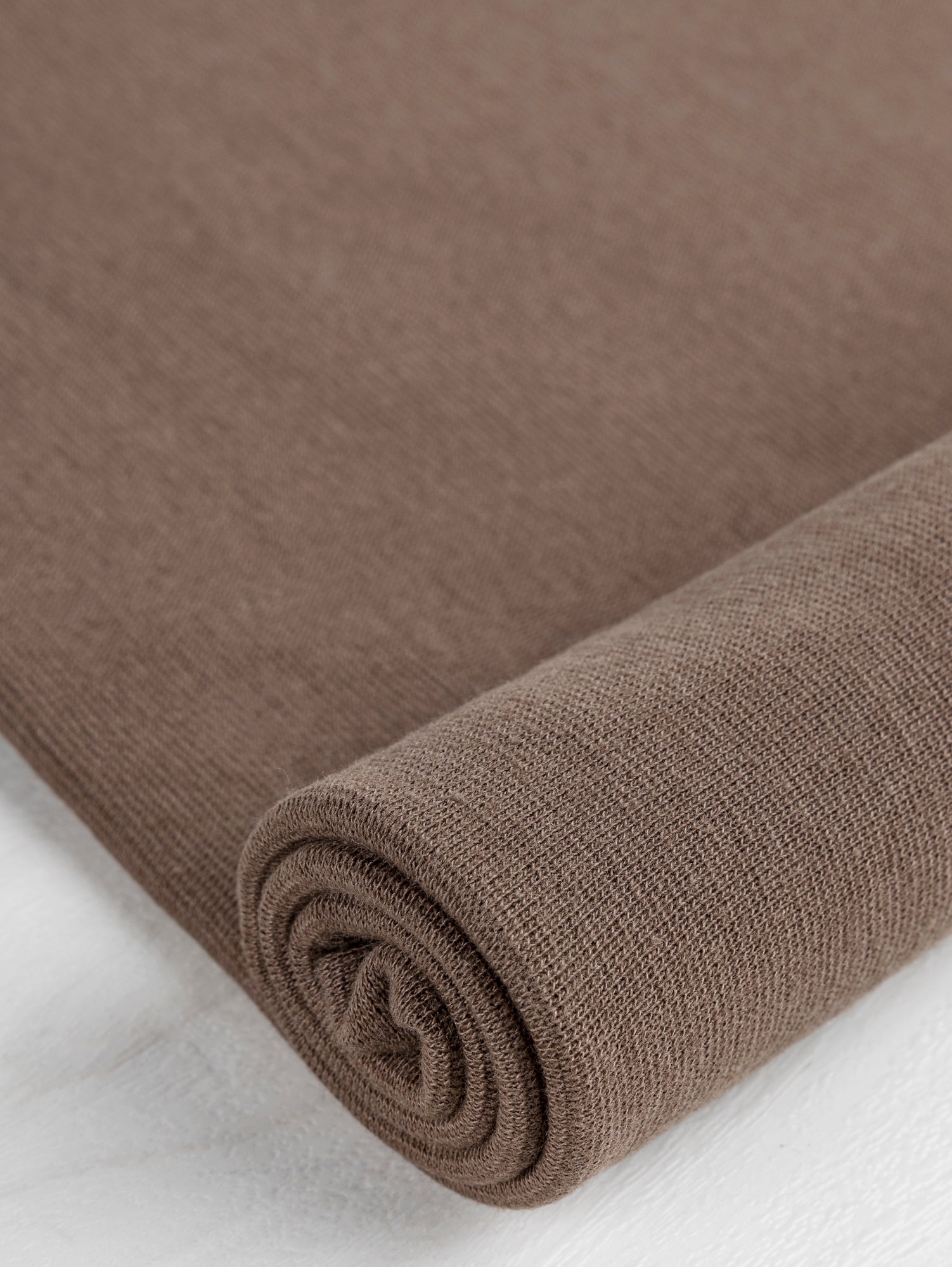 Eco 1x1 Rib Knit Deadstock - Brown | Core Fabrics