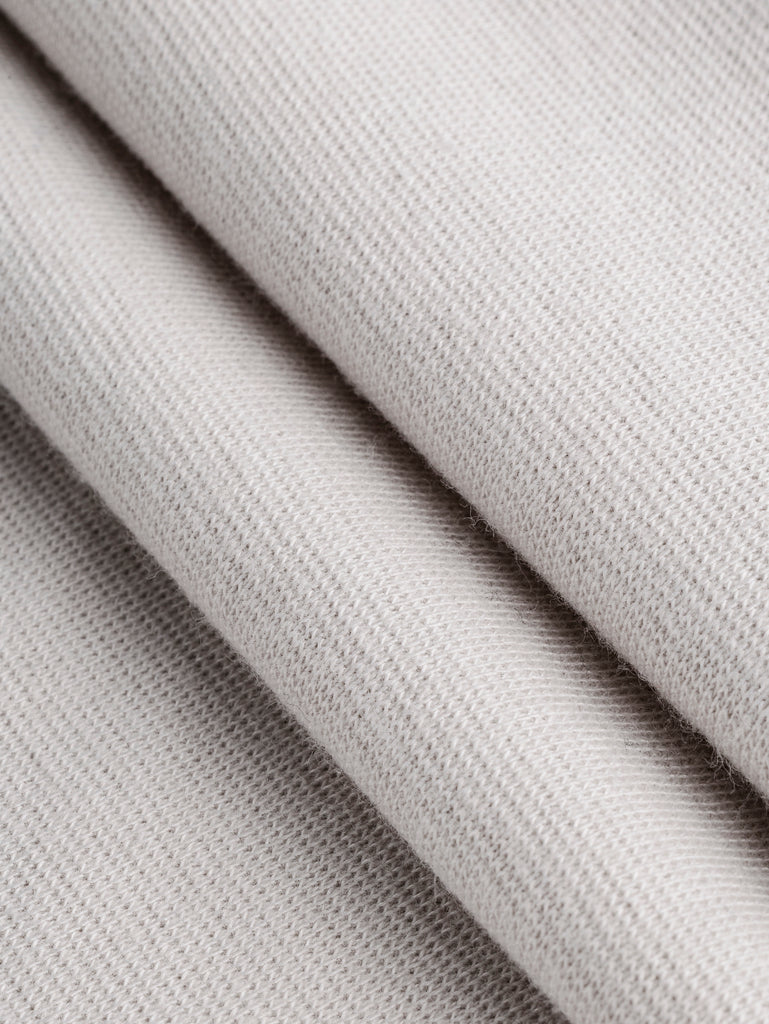 Eco 1x1 Rib Knit Deadstock - Light Grey