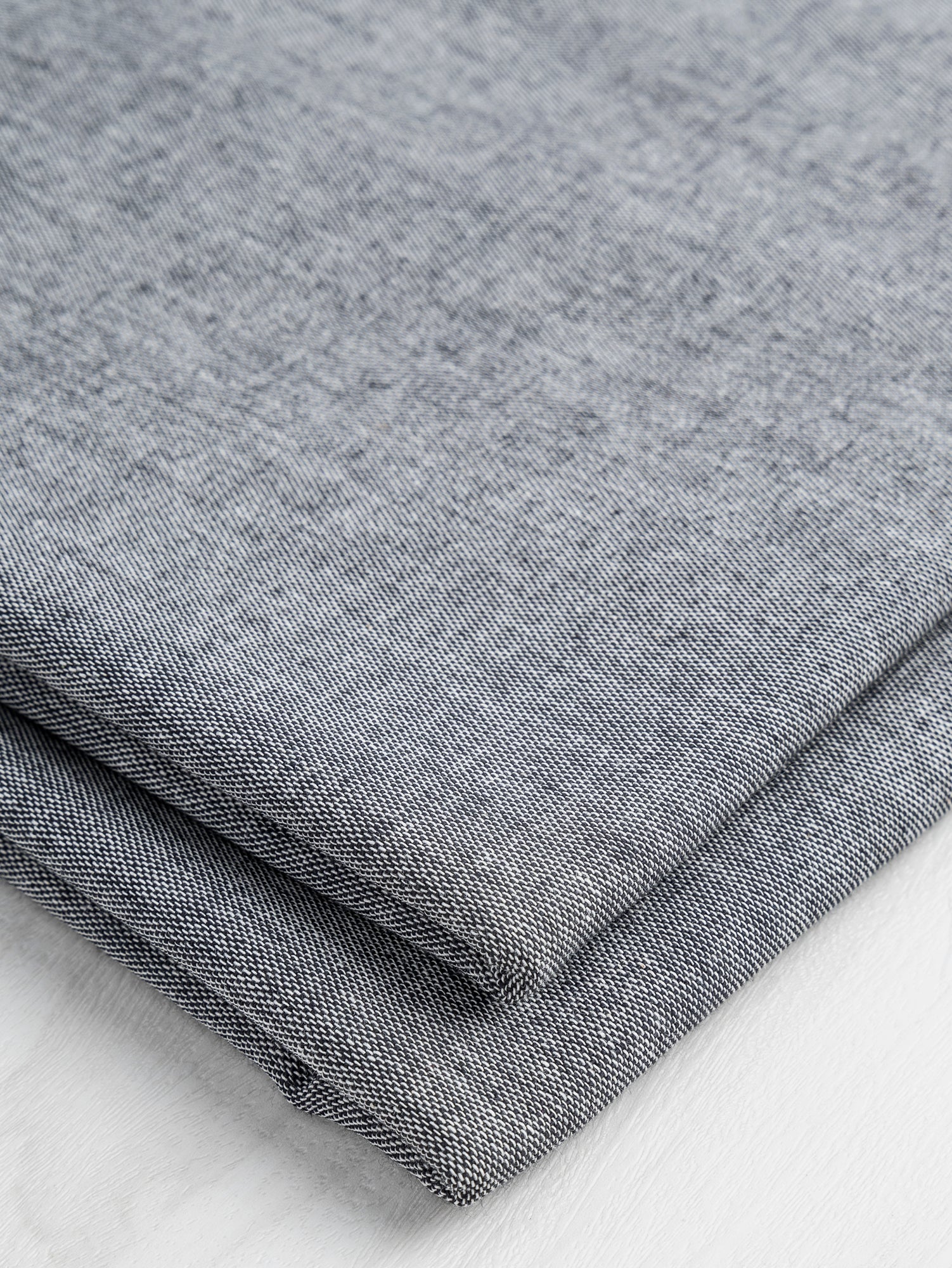 Eco Cotton Blend Chambray - Black + White | Core Fabrics