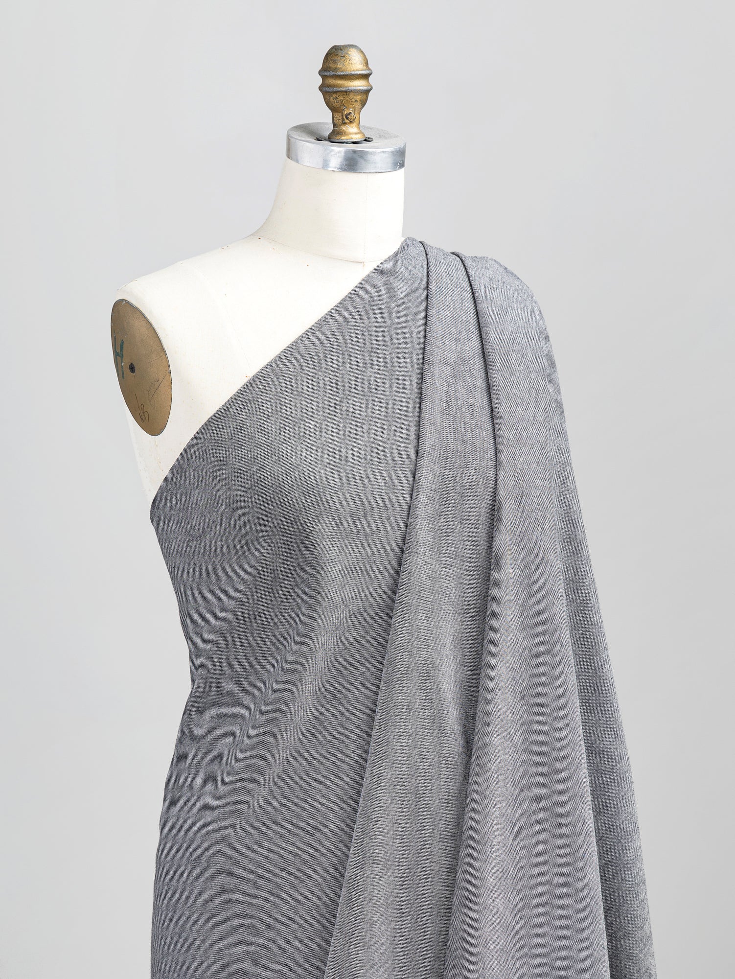 Eco Cotton Blend Chambray - Black + White | Core Fabrics