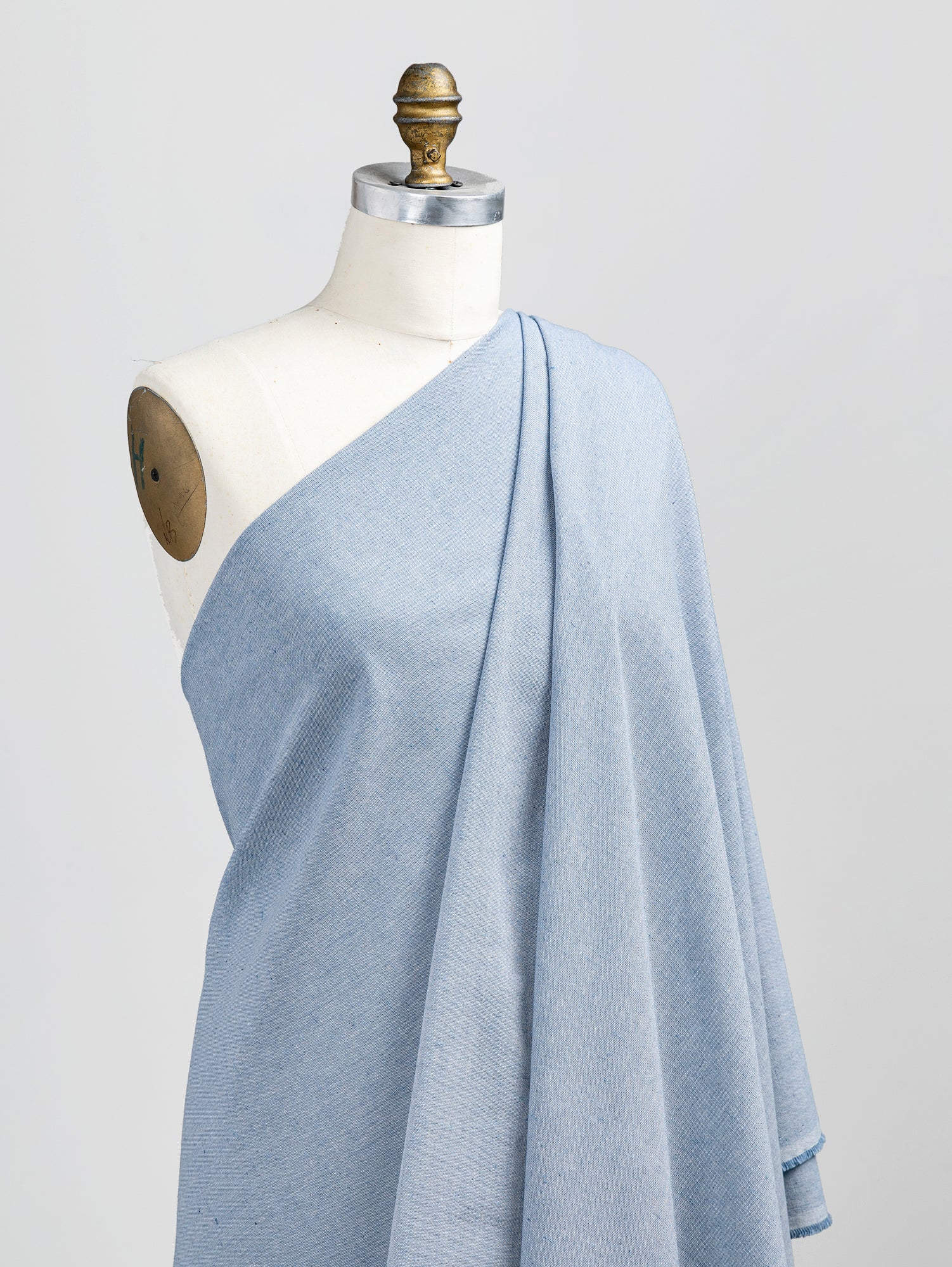Eco Cotton Blend Chambray - Blue + White | Core Fabrics