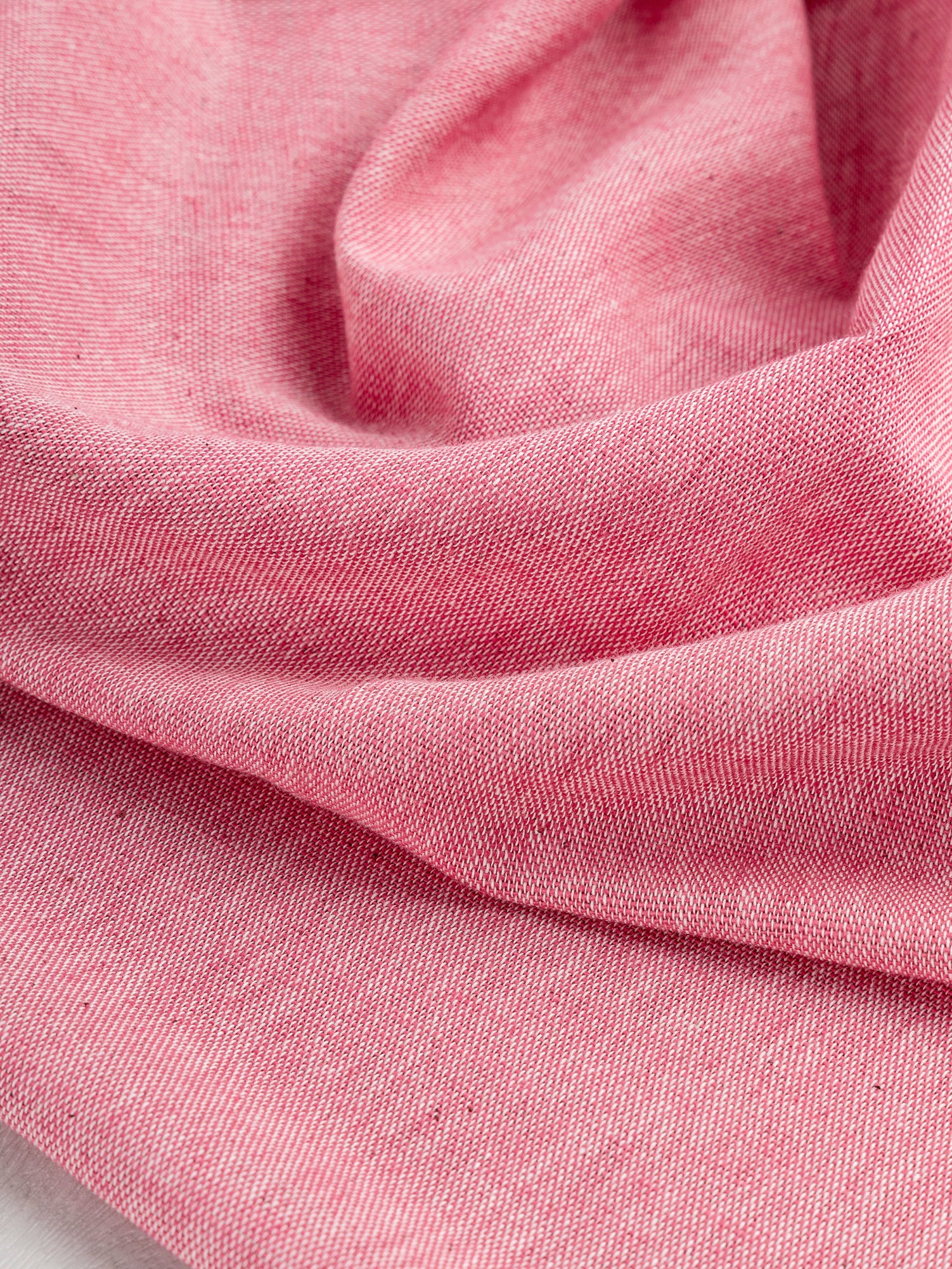 Eco Cotton Blend Chambray - Red + White | Core Fabrics