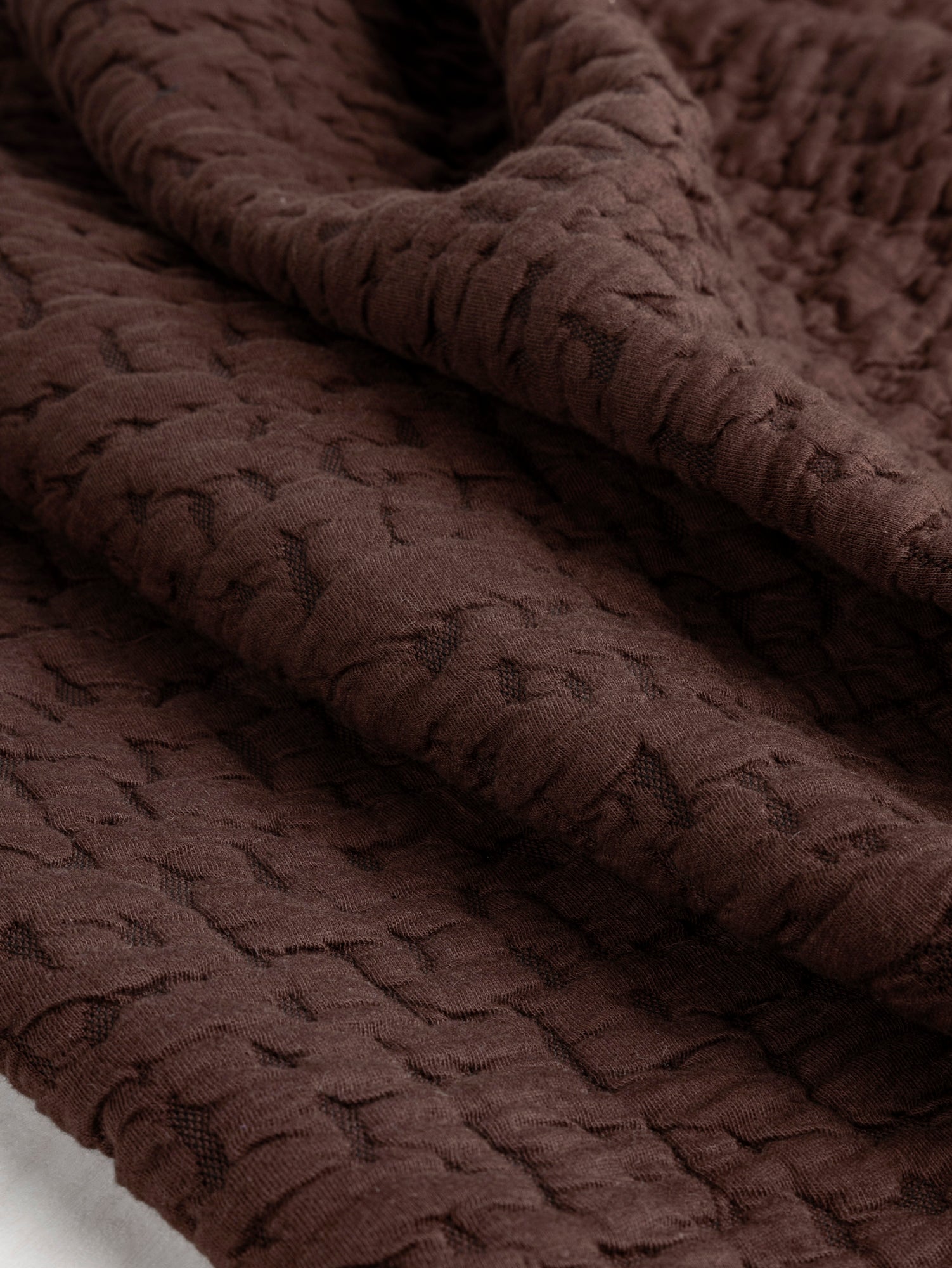Embossed Jacquard Knit Deadstock - Cinnamon | Core Fabrics