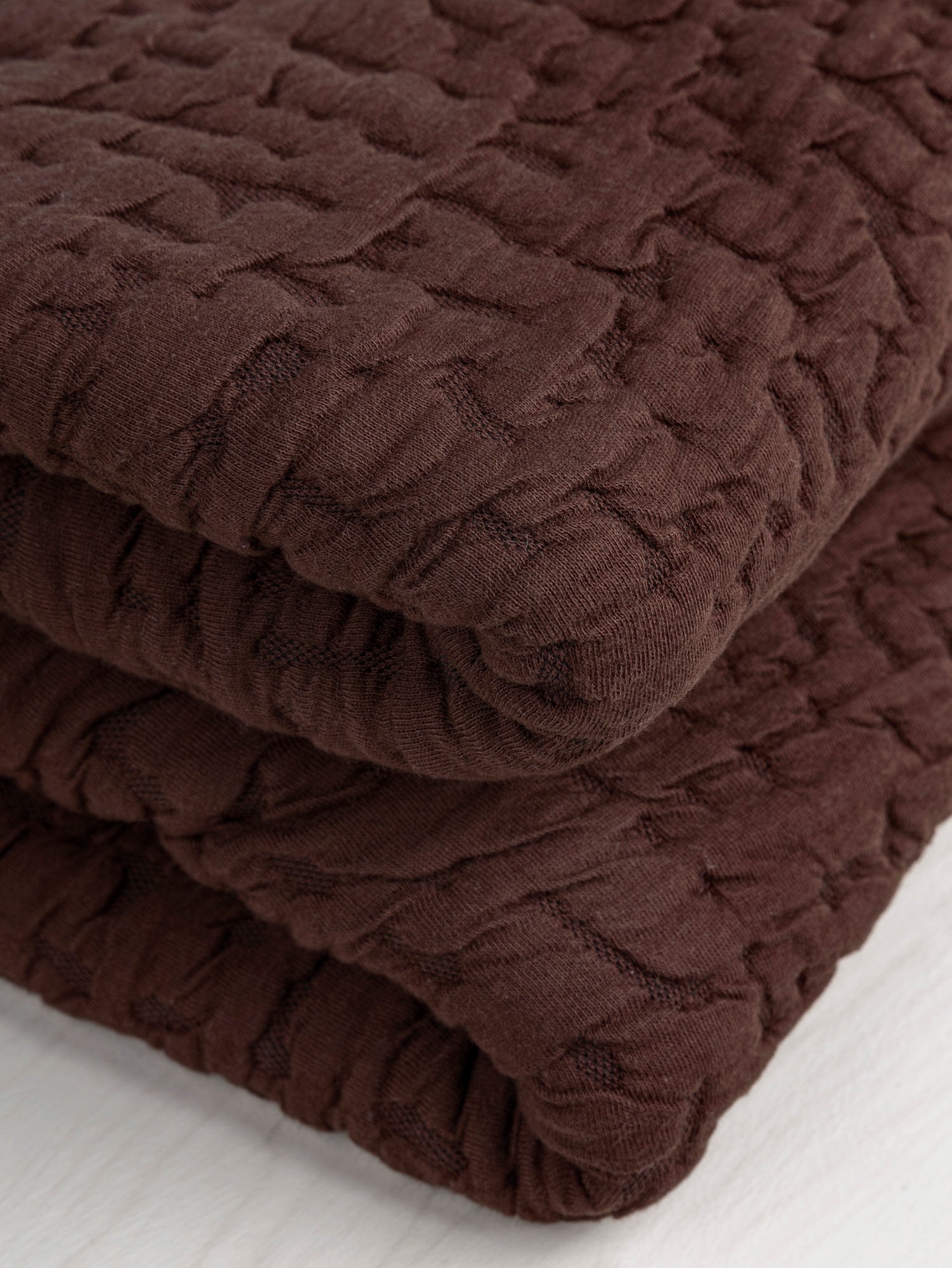Embossed Jacquard Knit Deadstock - Cinnamon | Core Fabrics