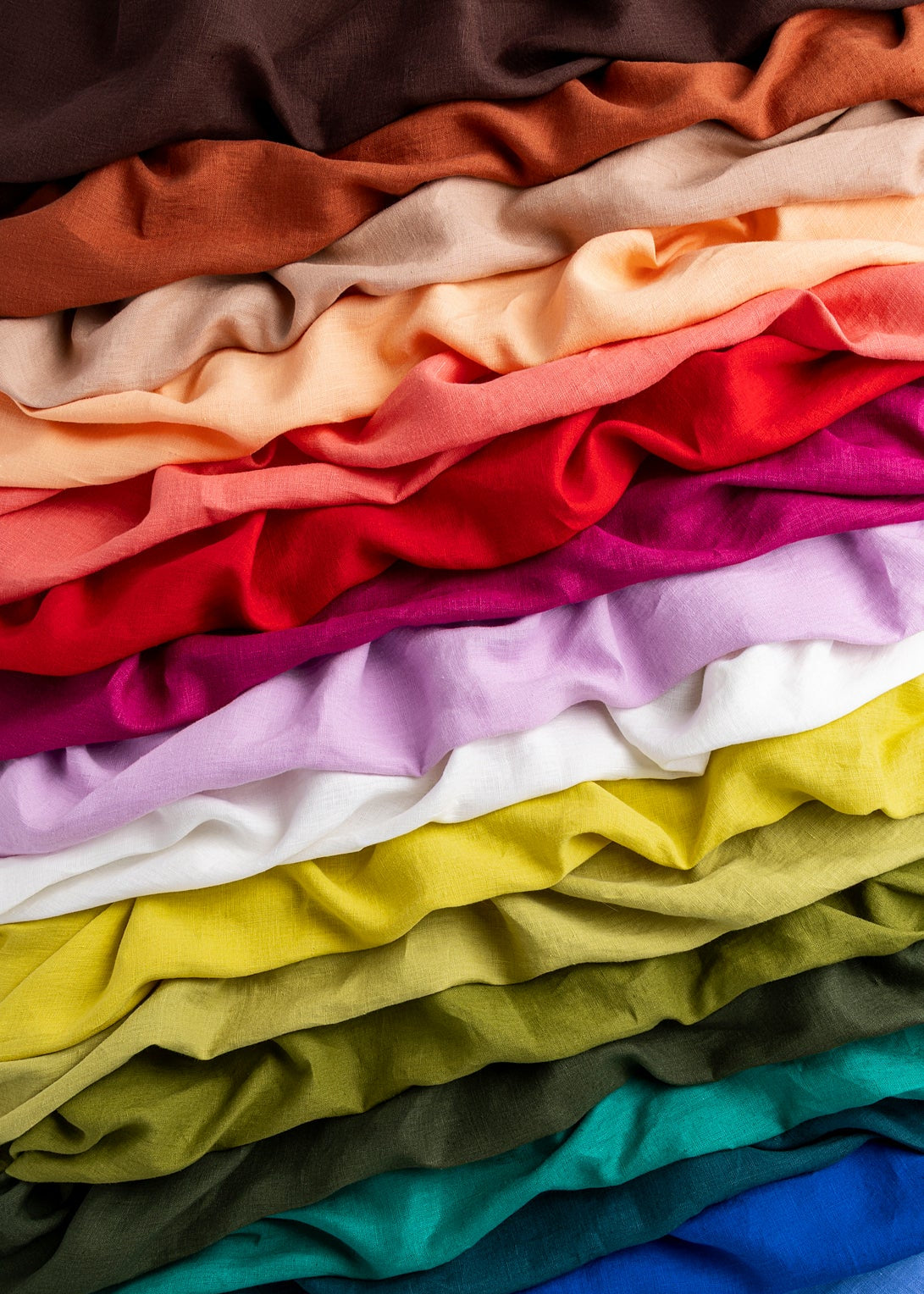 rainbow of European linen at Core Fabrics