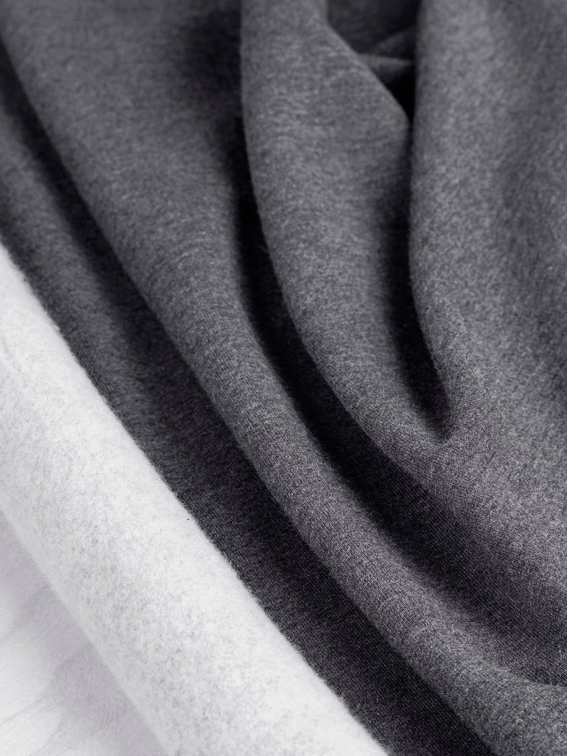 Bamboo Cotton Stretch Fleece - Charcoal | Core Fabrics