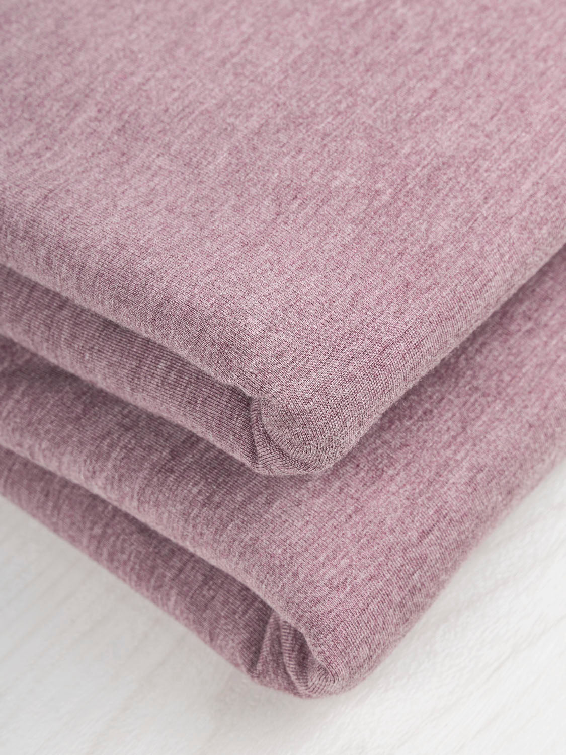 Bamboo Cotton Stretch Fleece - Heather Rose | Core Fabrics