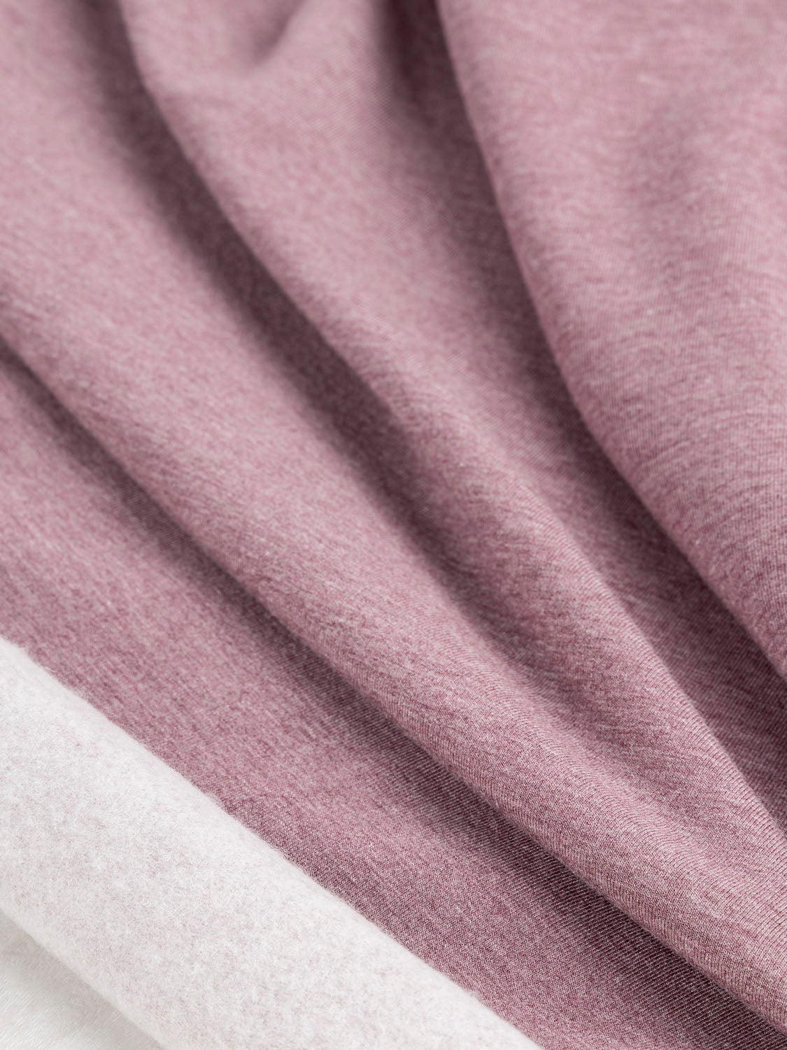 Bamboo Cotton Stretch Fleece - Heather Rose | Core Fabrics